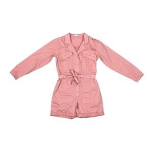 Alex Mill Short Expedition Jumpsuit in Dirty Utility Pink Belted Size Small